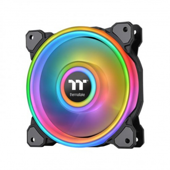 Thermaltake Riing Quad 14 RGB Fan TT Premuim Edition 140mm Computer Case Fan - Black Image