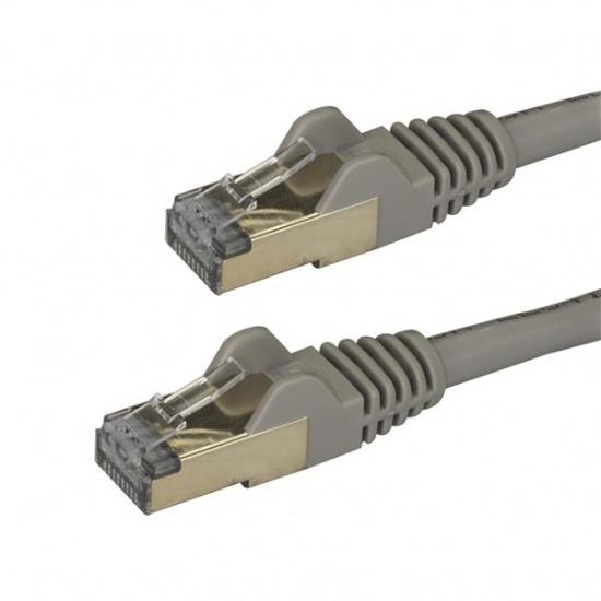 StarTech.com 10 Gigabit Shielded (SFTP) Cat6a RJ45 Patch Cable 2m – Gray Image