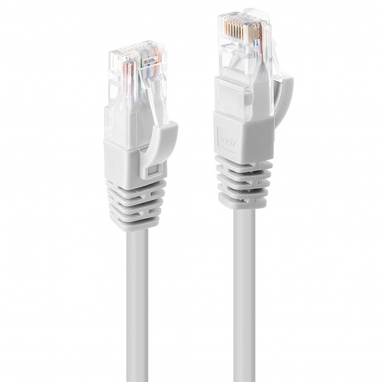 Lindy U/UTP Cat6 RJ45 Patch Cable 0.5m – White Image