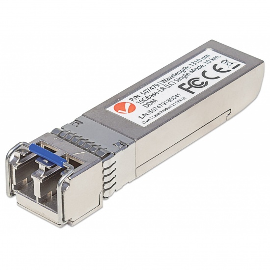 Intellinet 10 Gigabit Fiber SFP+ Optical Transceiver Module - 10GBase-LR (LC) Single-Mode Port- MSA Compliant Image