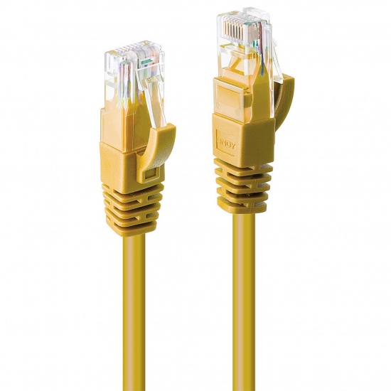 Lindy U/UTP Cat6 RJ45 Patch Cable 1m – Yellow Image