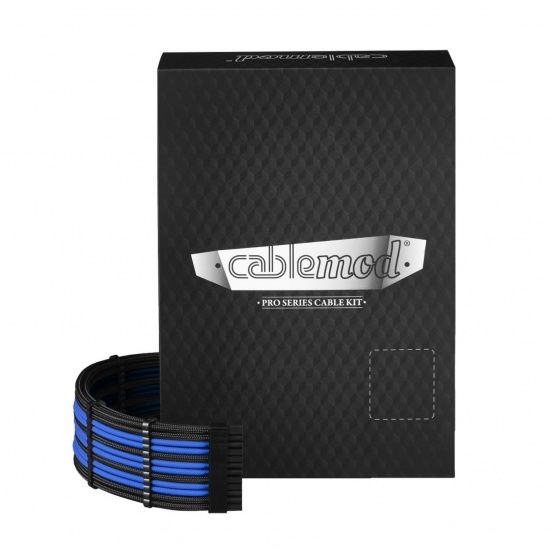 CableMod C-Series PRO ModMesh Cable Kit for Corsair AXi/HXi/RM (Yellow Label) - Black/Blue Image