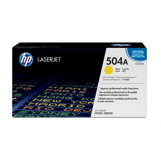 HP 504A Yellow Original LaserJet Toner Cartridge Image