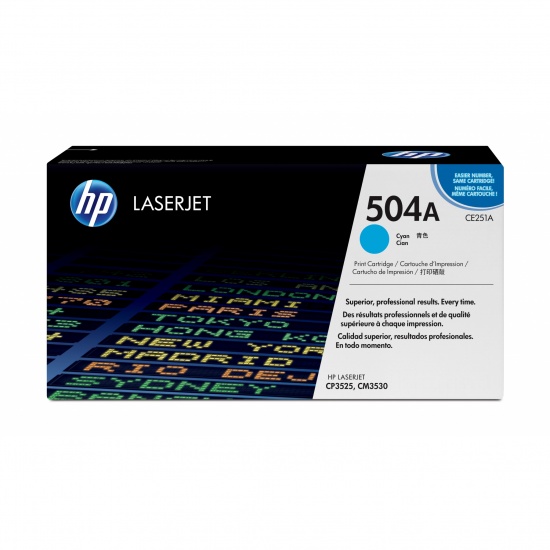 HP 504A Cyan Original LaserJet Toner Cartridge Image