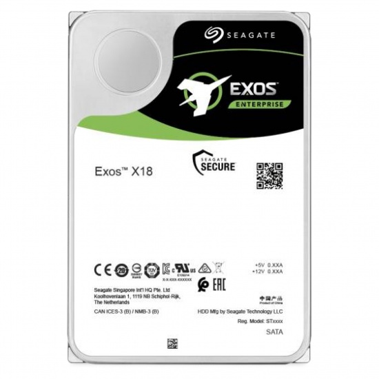 12TB Seagate EXOS X18 3.5-inch SAS 12Gb/s 7200rpm 256MB cache Internal Hard Drive Image