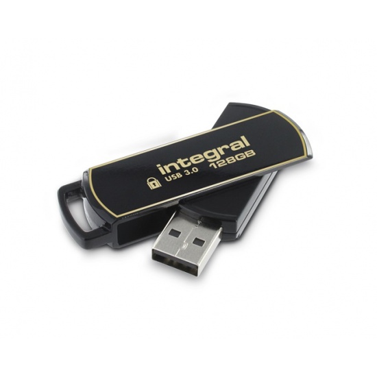 128GB Integral Secure 360 Encrypted USB3.0 Flash Drive (256-bit AES Encryption) Image
