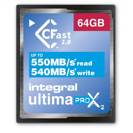 64GB Integral Ultimapro X2 CFast 2.0 3666x Memory Card Image