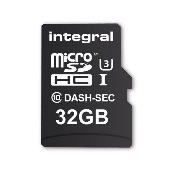32GB Integral microSD Dash Cam, Security Cam, Drone Memory Card Image