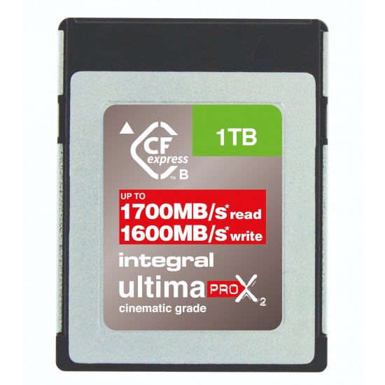 1TB Integral Ultima Pro X2 CFexpress Cinematic Memory Card 11322X Speed 1700/1600 MB/sec Read/Write Image