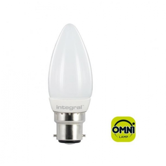 Integral LED Candle Omni-Lamp 2.9 Watts (25W) 250lm B22 Bayonet Cap (ILB35B22O2.9N03KHCWA) Image