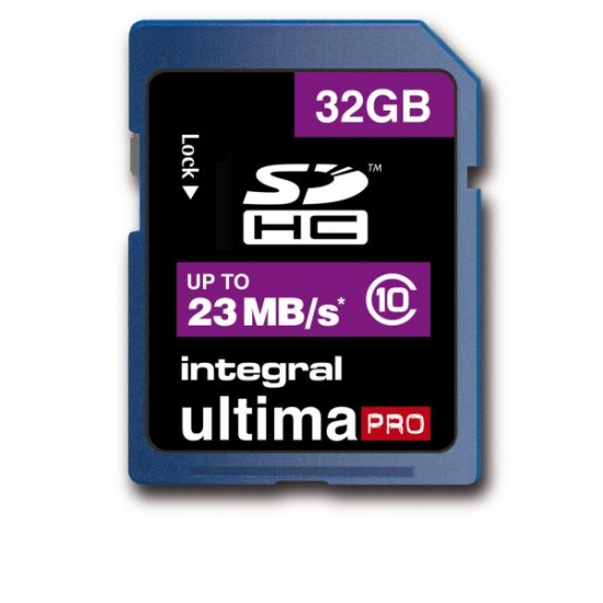 32GB Integral Ultima Pro SDHC 23MB/sec CL10 High-Speed memory card Image