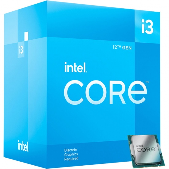 Intel Core i3-12100F Alder Lake CPU LGA 1700 3.3 GHz Quad-Core 58W 12MB Cache Desktop Processor Image