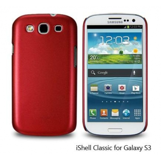 levering Decimale Erfgenaam iShell Red Classic Snap-On Case + Screen Protector for Samsung Galaxy S3  i9300