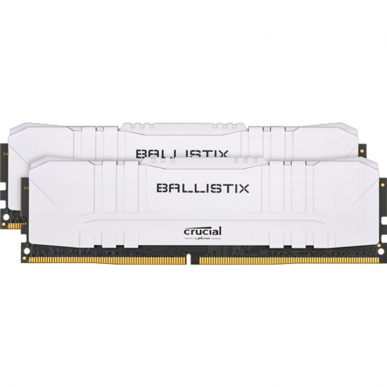 16GB Crucial Ballistix 2666MHz PC4-21300 CL16 DDR4 Dual Memory Kit (2 x 8GB) - White Image