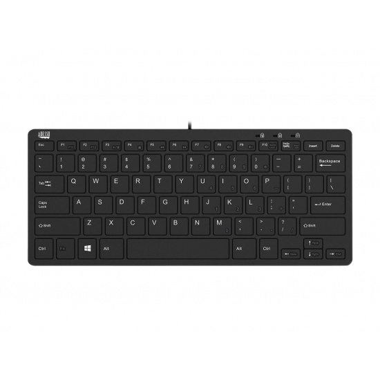 zelf duidelijkheid contact Adesso USB QWERTY Black Mini Keyboard - US English Layout