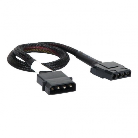 1FT Akasa Molex 4-Pin to Molex 4-Pin Internal Power Cable - Black Image