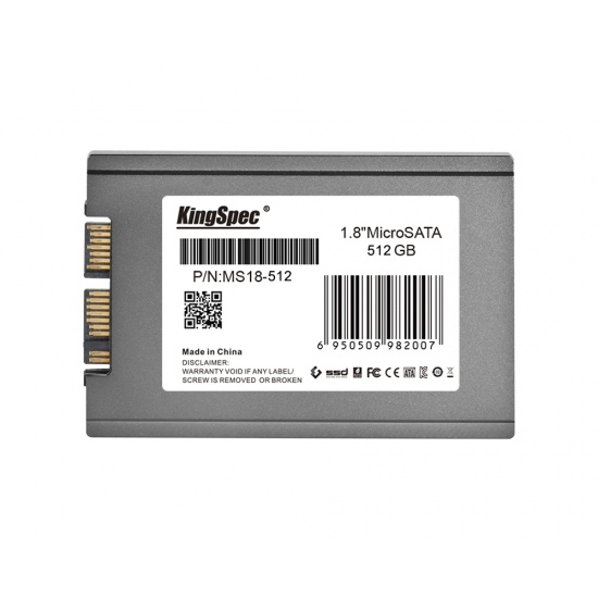 512GB KingSpec MicroSATA (SATA III) 1.8-inch SSD Solid State Drive Image