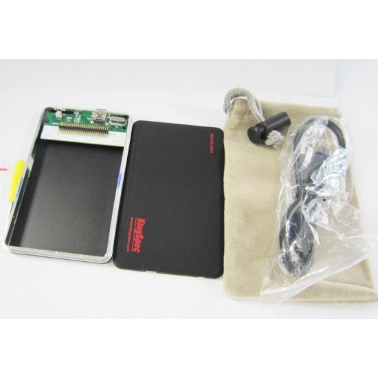 KingSpec Mobile Disk 1.8-inch CF 50-pin SSD Enclosure w/USB cable and carry case Image