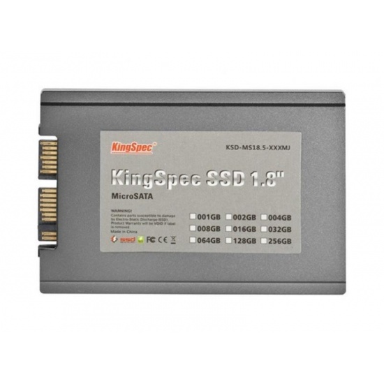 64GB KingSpec MicroSATA 1.8-inch SSD Solid State Drive Image