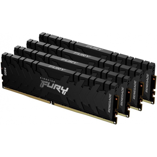 64GB Kingston Fury Renegade DDR4 3200MHz PC4-25600 CL16 Quad Channel Kit (4x 16GB) Black Image