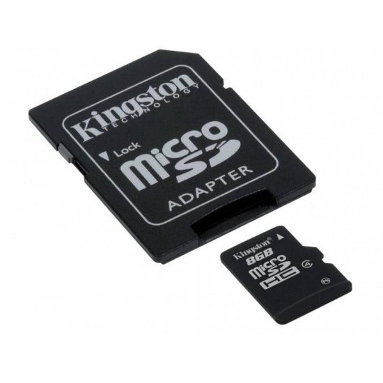 8GB Kingston microSDHC CL4 memory card Image