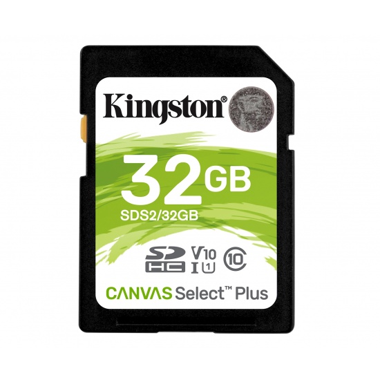 32GB Kingston Canvas Select Plus SDHC CL10 UHS-1 U1 V10 Memory Card Image