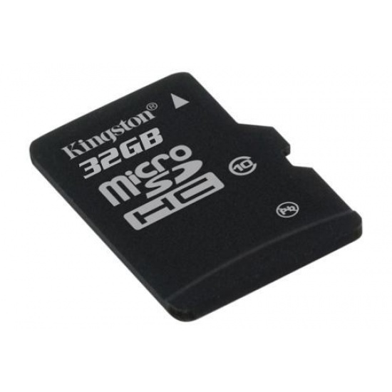 32GB Kingston microSDHC CL10 memory card with SDHC adapter Image
