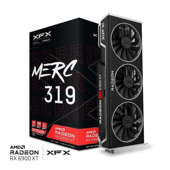 XFX MERC 319 AMD Radeon RX 6900 XT 16GB GDDR6 Gaming Graphics Card - Black Image