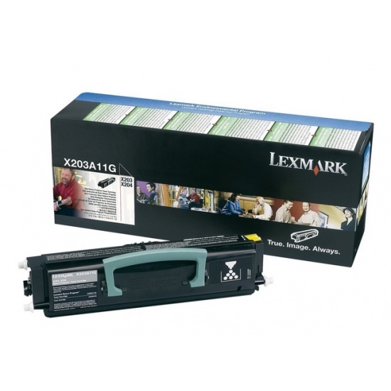 Lexmark Laser Toner Cartridge X203A11G Black - 2500 Page Yield Image