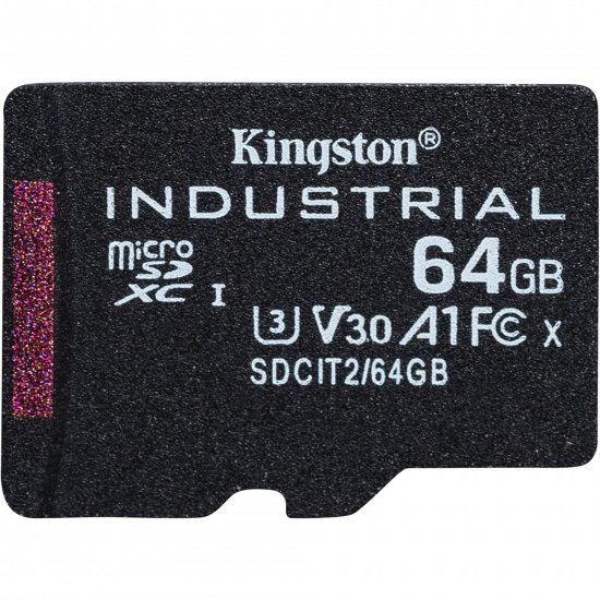 64GB Kingston Technology Industrial UHS-I Class 10 Micro SDXC Memory Card Image