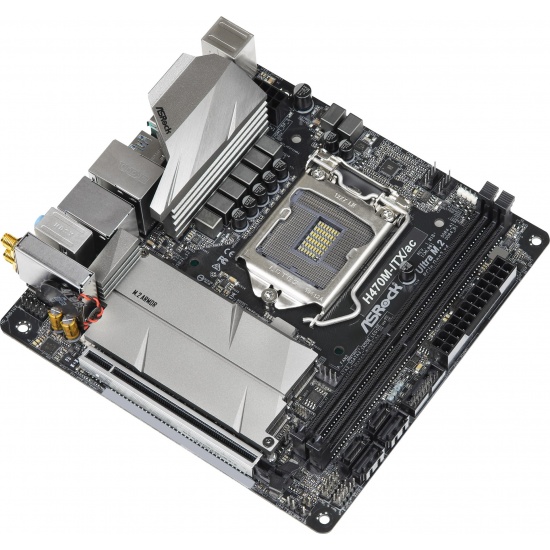 ASRock Intel H470M LGA1200 Mini ITX DDR4-SDRAM Motherboard Image