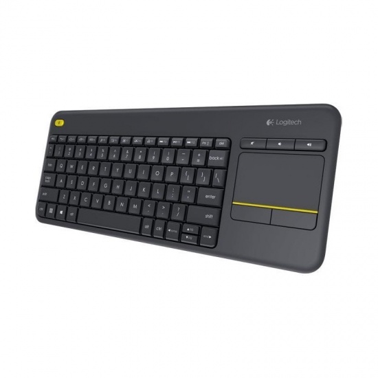 Logitech K400 Plus Wireless Touch Keyboard - German Layout - Black Image