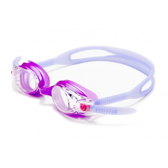 Luna Swimming Goggles Freestyle Plus with Easy-Adjust Strap Purple with Clear Lenses Image