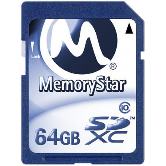 64GB MemoryStar SDXC CL10 High Performance Memory Card Image