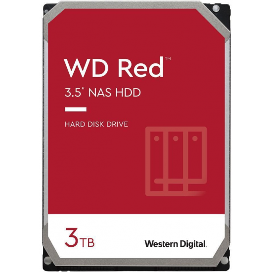 3TB Western Digital Red 3.5 Inch Serial ATA III 6Gbs 5400RPM 256MB Cache Internal Hard Drive Image