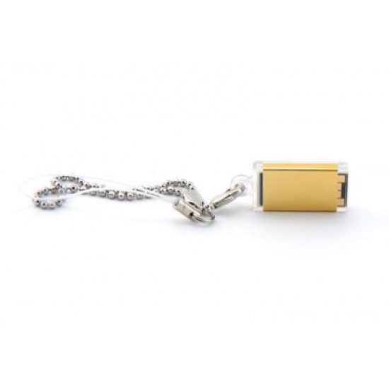 4GB NEON Turbo Slide HiSpeed USB2 Flash Drive ultra-compact (Gold) Image