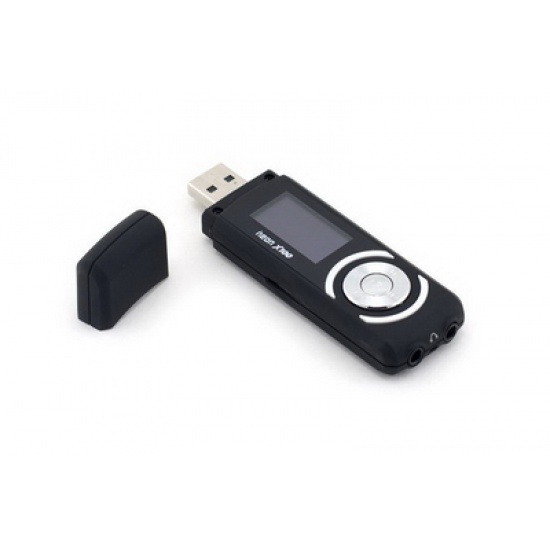 2GB NEON X100 Slim Dual-socket MP3 Player and FM Radio w/microSD slot (Black) Image