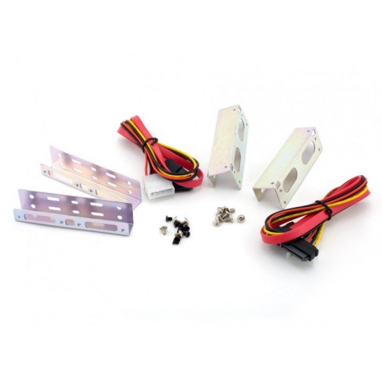 NEON Dual Adapter Brackets mounting kit for 2.5-inch and 3.5-inch SSD/HDD incl. data/power cables Image