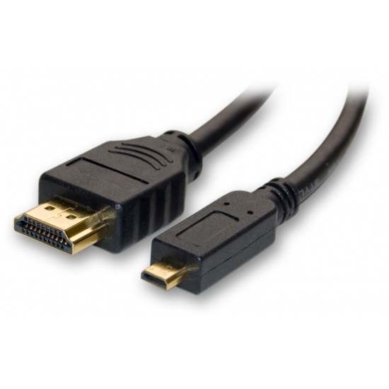 HDMI Cable 19-pin HDMI Male to Micro HDMI Male Black 2m Image