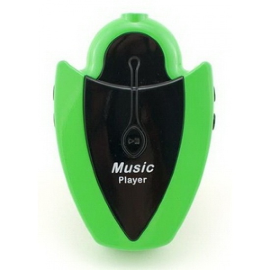 NEON MP3 Music Player with SD/MMC slot (Green/Black) w/USB cable and earphones Image
