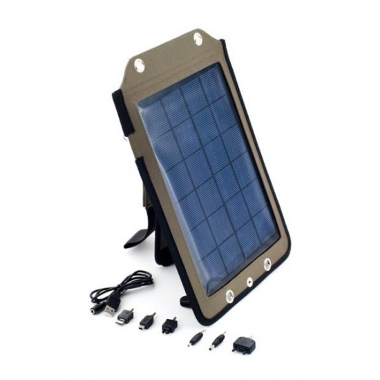 NEON YG-050 Portable Solar Charger Black/Dark Green (830mA panel) Image