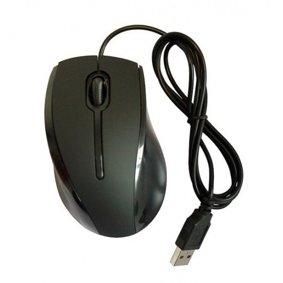 NEON Optical USB Mouse Dual-button with scroll-wheel Black Image
