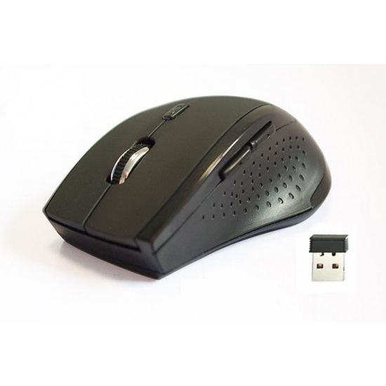 NEON Wireless Optical Mouse USB 5-button with scroll-wheel Black Image