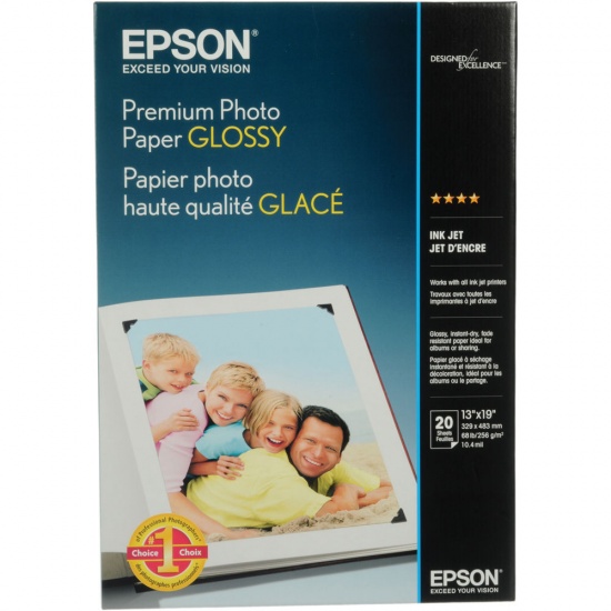 Epson Premium 11x17 Glossy Photo Paper - 20 Sheets Image