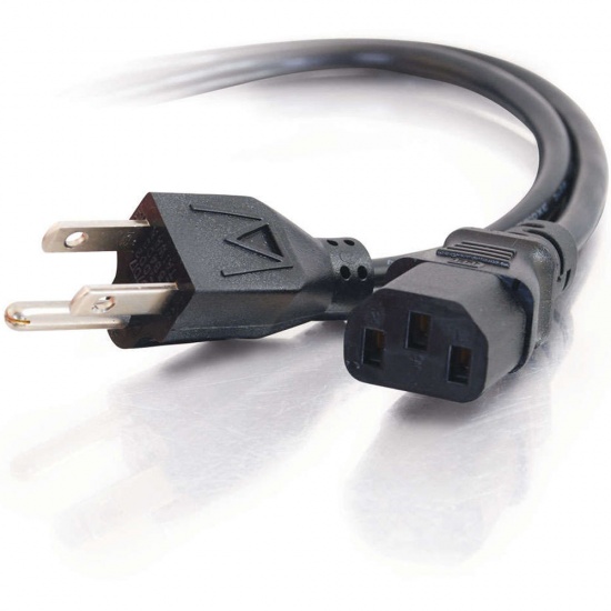 C2G 2FT 16 AWG NEMA 5-15P to IEC320 C13 Universal Power Cable - Black Image