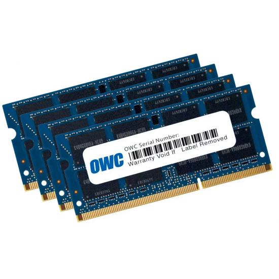 32GB OWC DDR3L SO-DIMM PC3-14900 1867MHz CL11, 1.35V Quad Channel Kit (4x8GB) Image