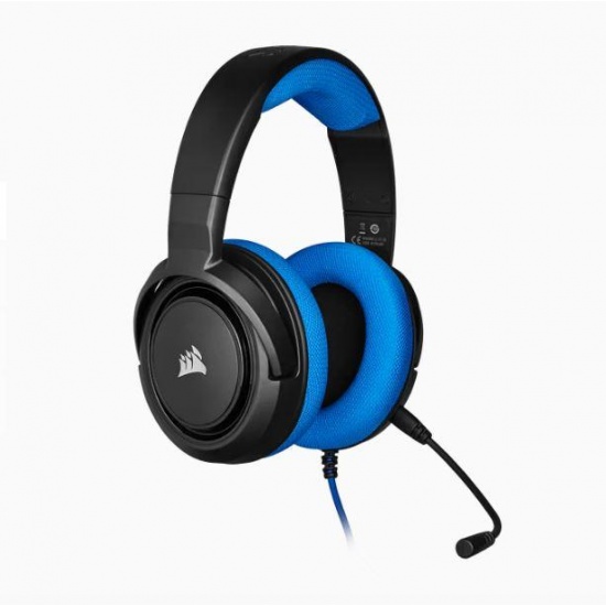 Corsair HS35 3.5mm Gaming Headset - Black, Blue Image