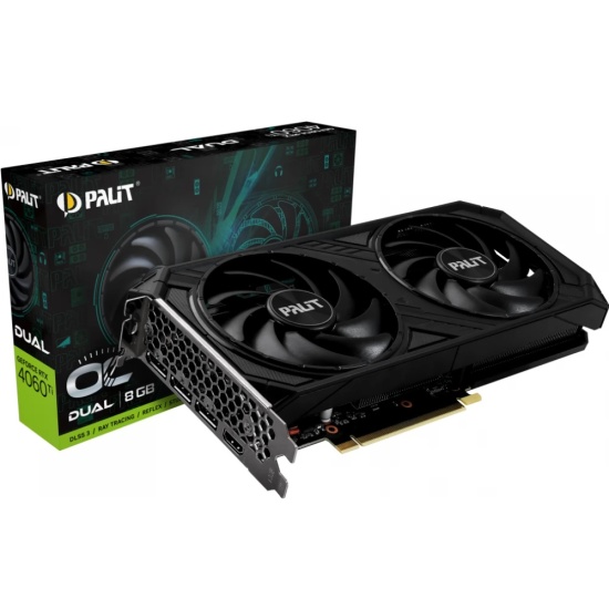 Palit GeForce RTX 4060 Ti Dual OC GDDR6 Dual Fan Graphics Card - 8GB Image