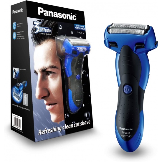 Panasonic ES-SL41-A511 Wet and Dry 3-Blade Electric Shaver for Men (Blue) Image
