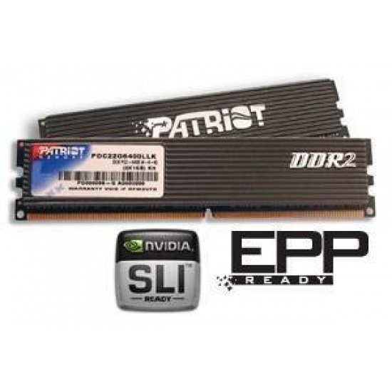 2Gb Patriot DDR2 PC2-6400 800MHz CL4 Extreme Performance Dual Channel kit Image